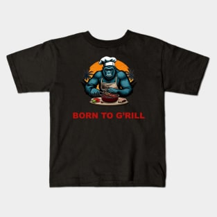 Born to G'rill BBQ Master Fun Pun Kids T-Shirt